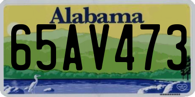 AL license plate 65AV473