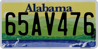 AL license plate 65AV476