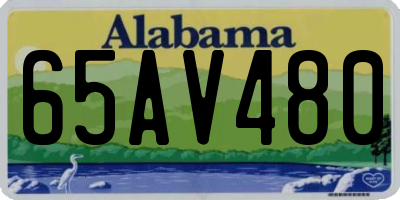 AL license plate 65AV480