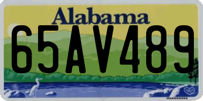 AL license plate 65AV489