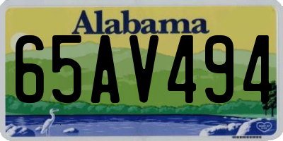 AL license plate 65AV494