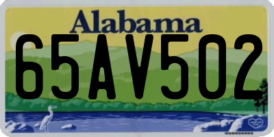 AL license plate 65AV502