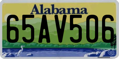 AL license plate 65AV506
