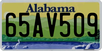 AL license plate 65AV509