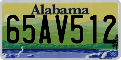 AL license plate 65AV512