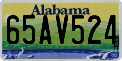 AL license plate 65AV524