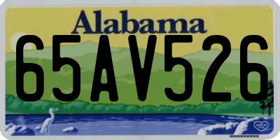 AL license plate 65AV526