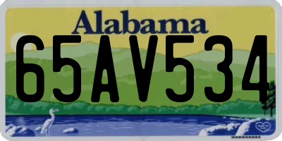AL license plate 65AV534
