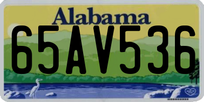 AL license plate 65AV536