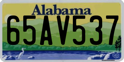 AL license plate 65AV537