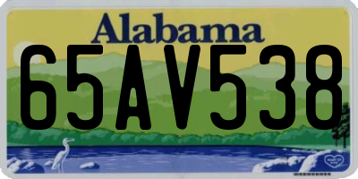 AL license plate 65AV538