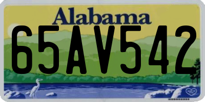 AL license plate 65AV542