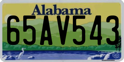 AL license plate 65AV543