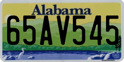 AL license plate 65AV545