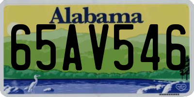 AL license plate 65AV546