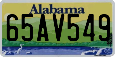 AL license plate 65AV549