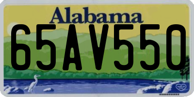 AL license plate 65AV550
