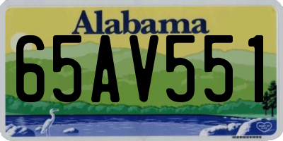 AL license plate 65AV551