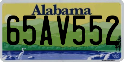 AL license plate 65AV552
