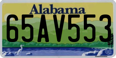 AL license plate 65AV553
