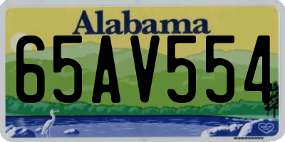 AL license plate 65AV554