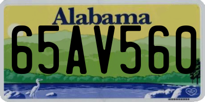 AL license plate 65AV560