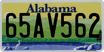 AL license plate 65AV562