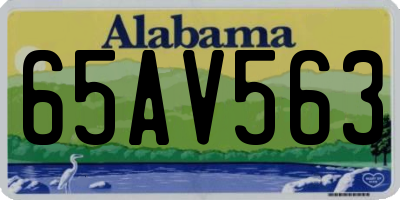 AL license plate 65AV563