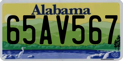 AL license plate 65AV567