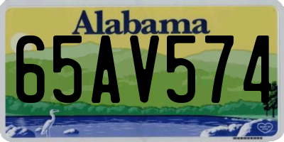 AL license plate 65AV574