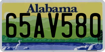AL license plate 65AV580