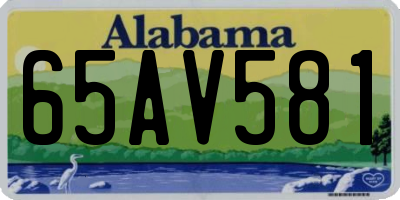 AL license plate 65AV581