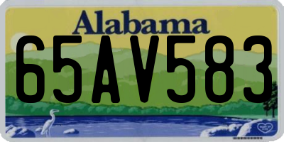 AL license plate 65AV583