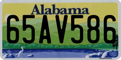 AL license plate 65AV586