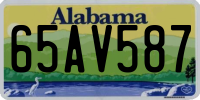 AL license plate 65AV587