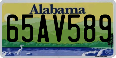 AL license plate 65AV589