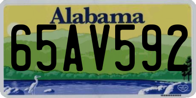 AL license plate 65AV592