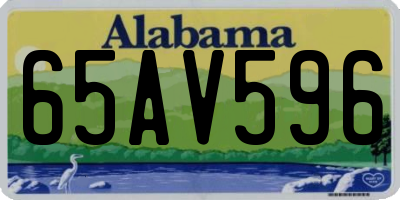 AL license plate 65AV596