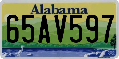 AL license plate 65AV597