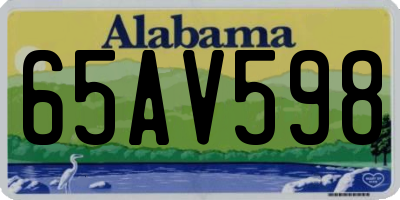 AL license plate 65AV598