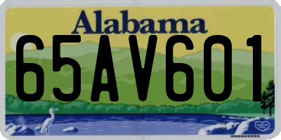 AL license plate 65AV601