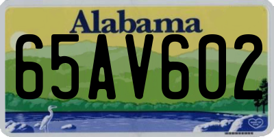 AL license plate 65AV602