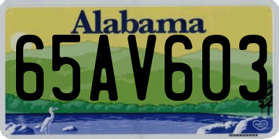 AL license plate 65AV603