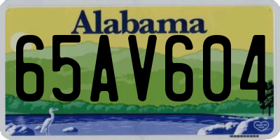 AL license plate 65AV604