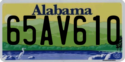 AL license plate 65AV610