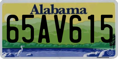 AL license plate 65AV615