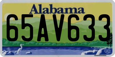 AL license plate 65AV633