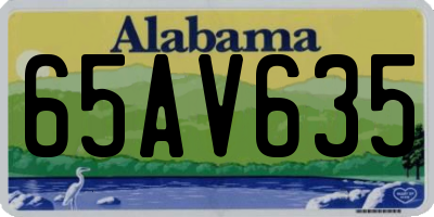 AL license plate 65AV635