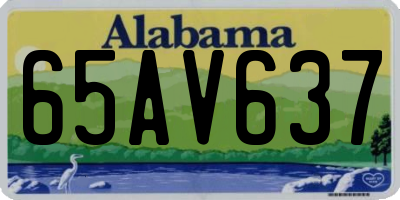 AL license plate 65AV637