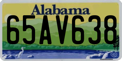 AL license plate 65AV638